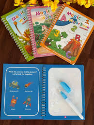 Magic Water Book + 8.5” LCD Writing Tablet Educational Learning Bundle for Kids Combo for Little Geniuses!