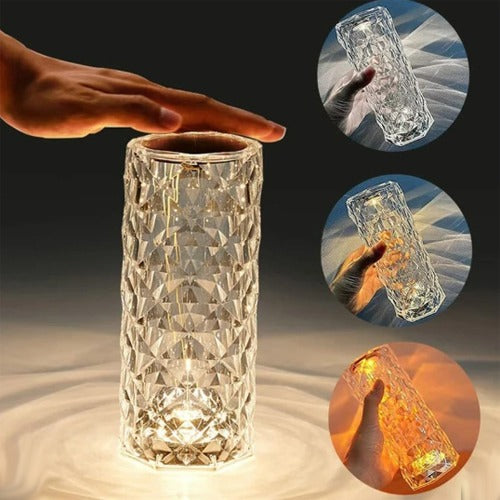 Diamond Crystal Touch Lamp – Light Up Your Space with Elegance